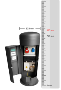 Energie-Standsäule SY 325 Bauhöhe 860mm